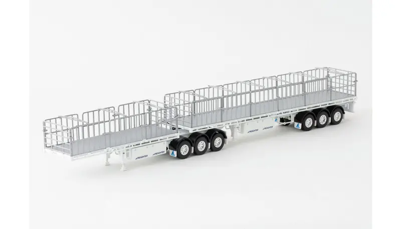 1:50 Freighter B Double Flat Top -- White -- Drake Truck Zt09124 1