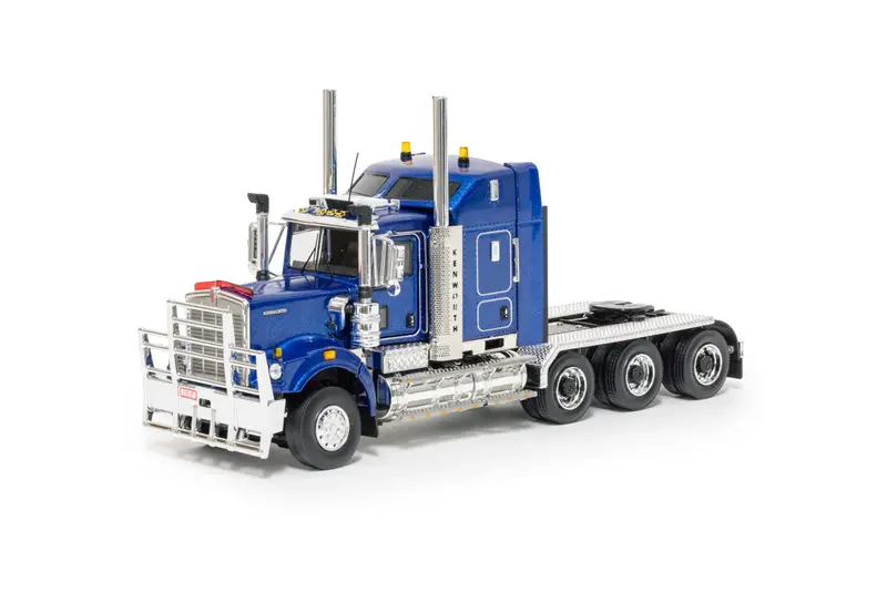 1:50 Kenworth C509 Sleeper Tri Drive -- Metallic Blue -- Drake Truck Z01647 1
