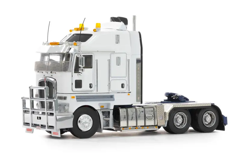 1:50 Kenworth K200 2.8 Cabin -- White/Blue -- Drake Truck Z01541 1