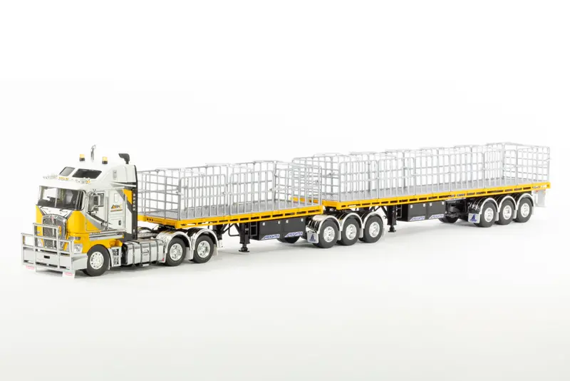 1:50 Kenworth K200 W/B-Double Trailer -- Big Hill Cranes -- Drake Truck Zt09360 1