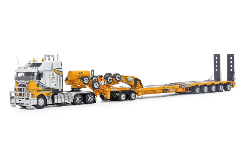 1:50 Kenworth K200 W/Drop Deck Trailer -- Big Hill Cranes -- Drake Truck Zt09336 1