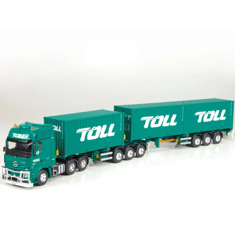 1:50 Mercedes Mp04 W/ B-Double Container Trailers -- Toll -- Cooee Classics 1