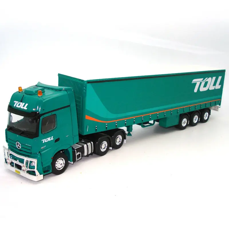 1:50 Mercedes Mp04 W/ Tautliner/Curtain-Side Rig Trailer - Toll - Cooee Classics 1