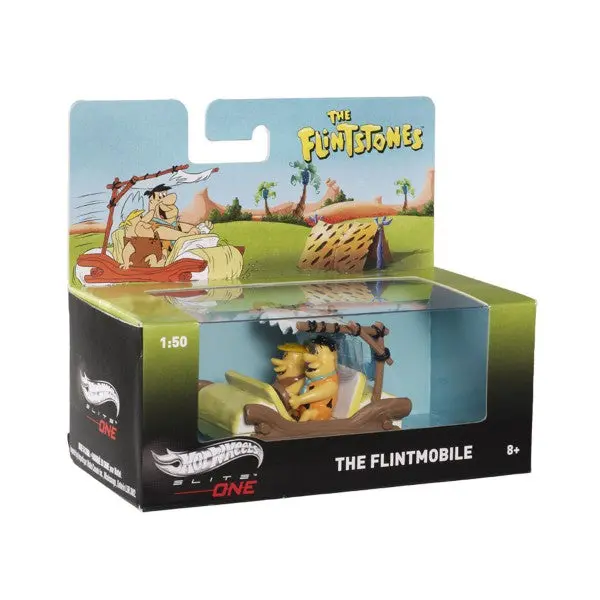 1:50 The Flintstones Vehicle W/Figurines -- Hot Wheels Elite One 1