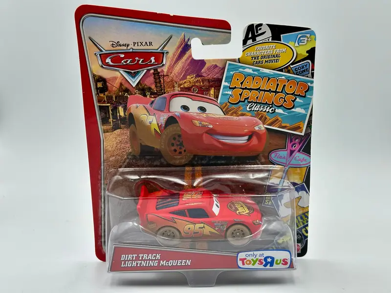 1:55 Lightning Mcqueen - Dirt Track - Toys R Us -- Disney "Cars" Mattel Cbn04 1