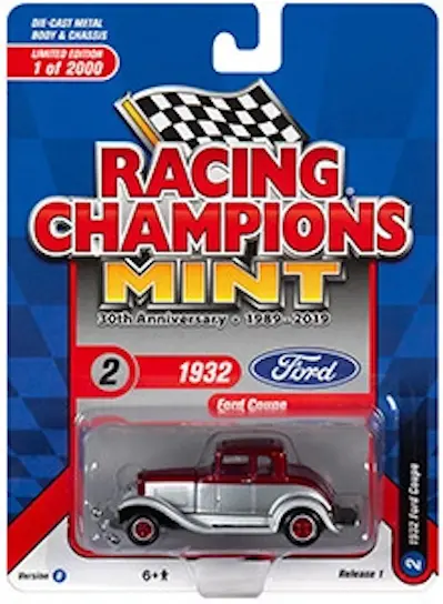1:64 1932 Ford Coupe -- Red And Silver -- Johnny Lightning 1