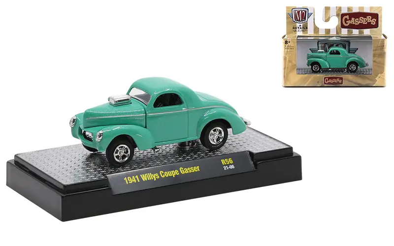 1:64 1941 Willys Coupe Gasser -- Green -- M2 Machines Detroit Muscle 1