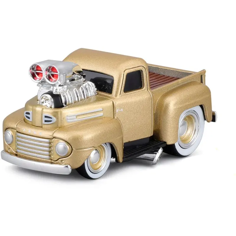 1:64 1949 Ford F1 Pickup -- Gold -- Muscle Machines 1