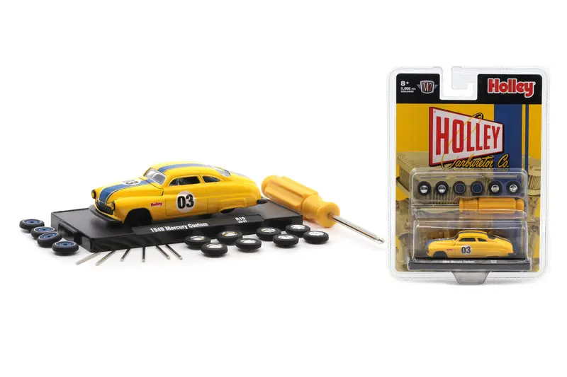 1:64 1949 Mercury Custom -- Holley Yellow -- M2 Machines Auto-Wheels 1