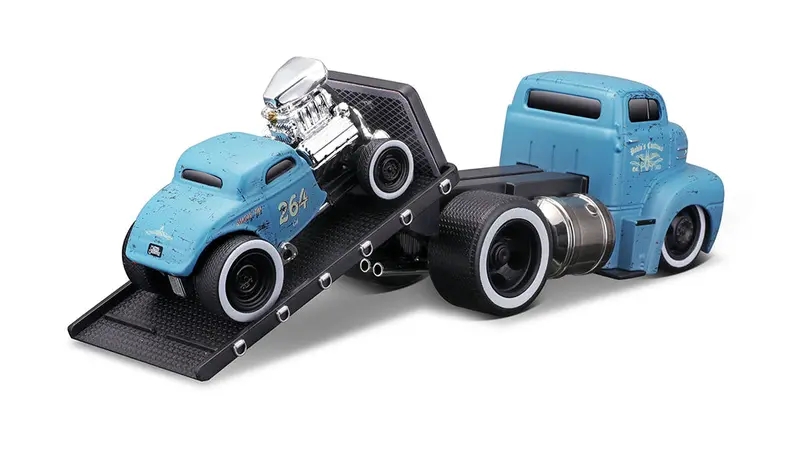 1:64 1950 Ford Coe Flatbed & 1933 Ford 3W Coupe -- Muscle Machines Transports 2