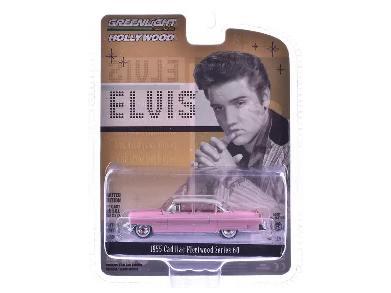 1:64 1955 Cadillac Fleetwood Series 60 -- Elvis Pink -- Greenlight 1