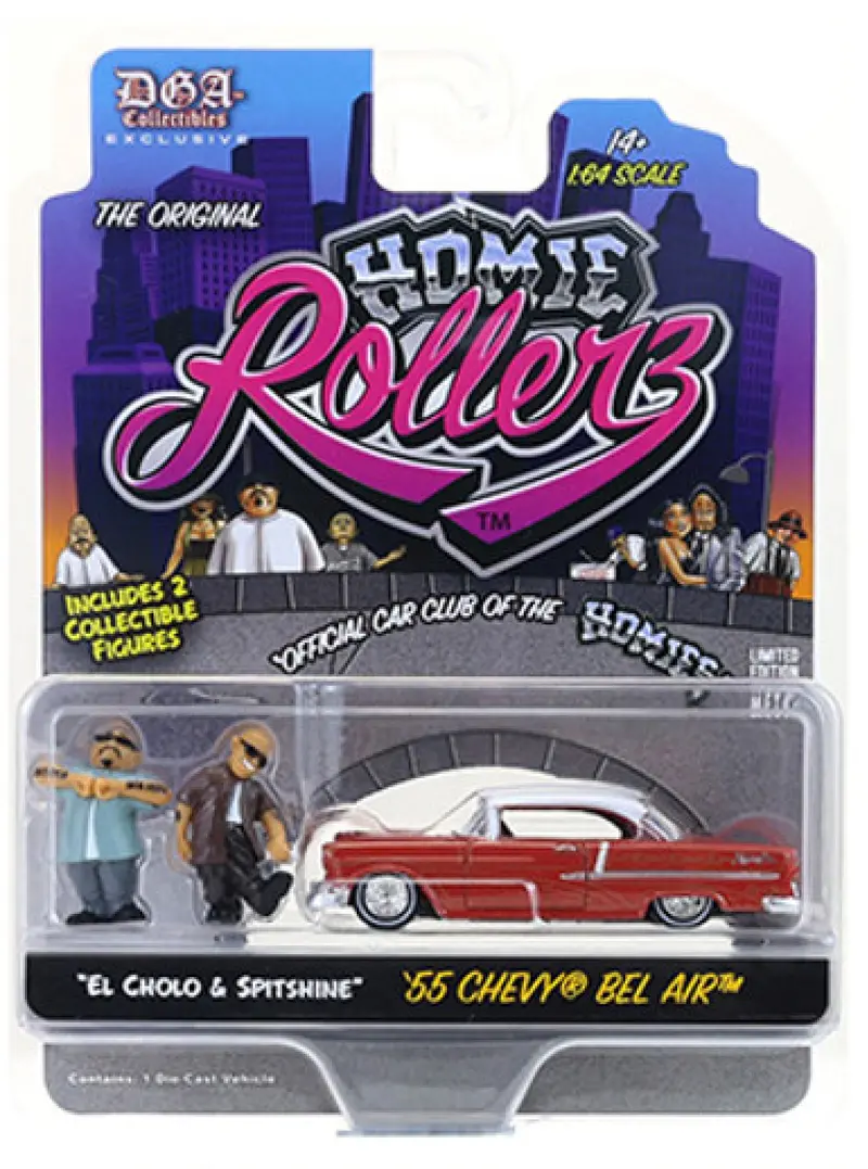 1:64 1955 Chevrolet Bel Air - Red -- Homie Rollerz Series 1 -- Greenlight X Dga 1