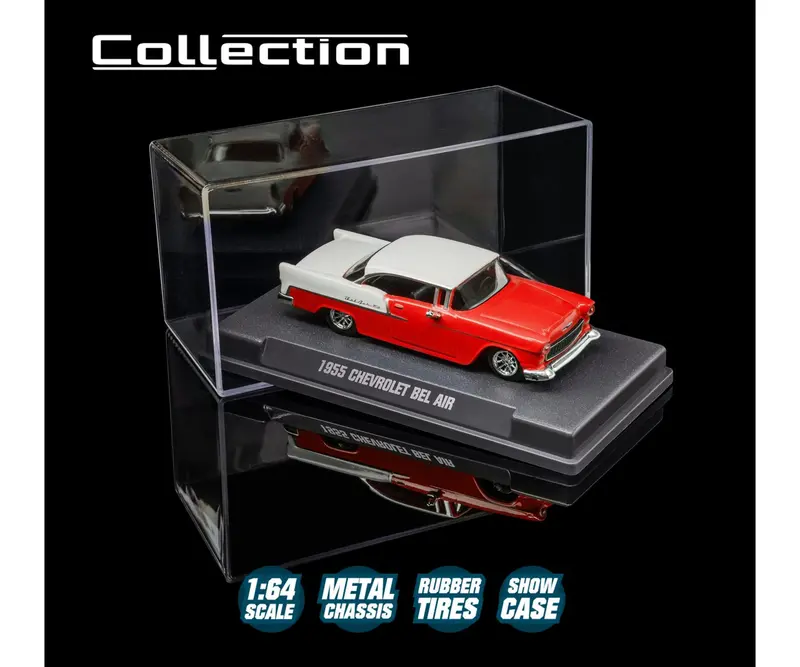 1:64 1955 Chevrolet Bel Air -- Red/White -- Majorette: Collection Deluxe 2