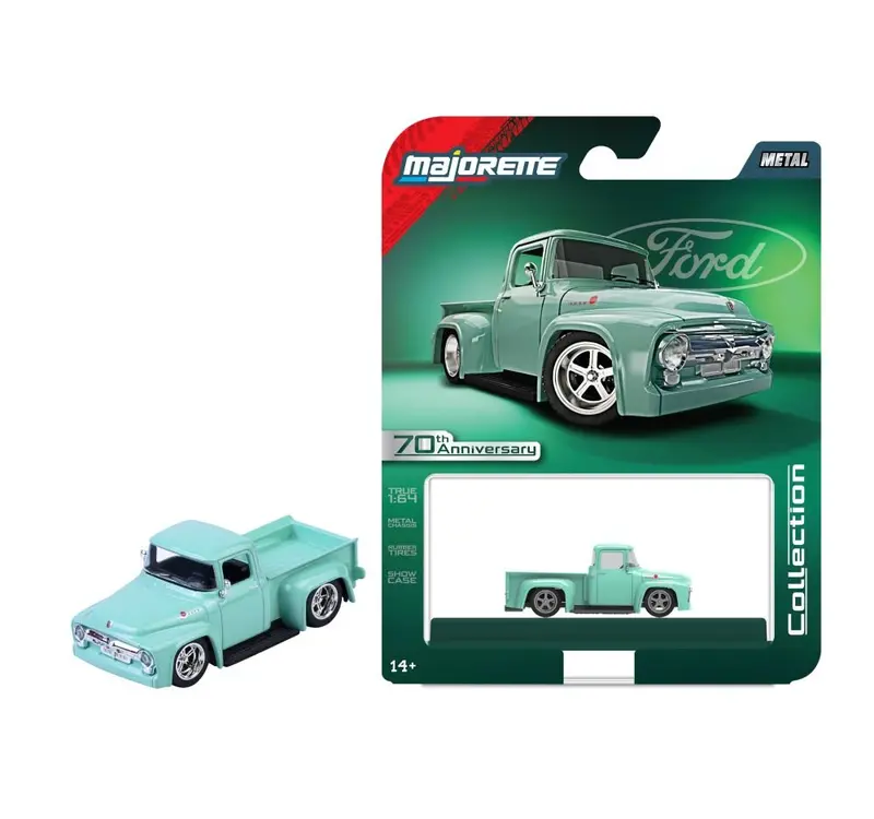 1:64 1956 Ford F100 -- Teal Blue -- Majorette: Collection Deluxe 1