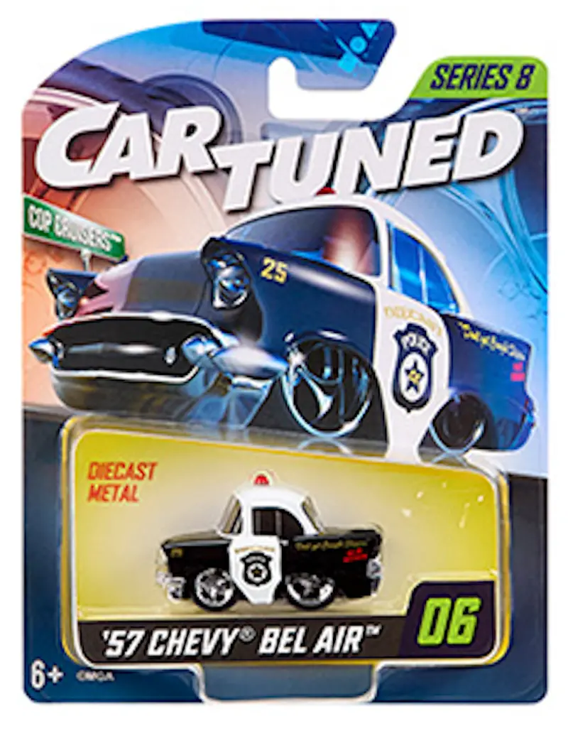 1:64 1957 Chevrolet Bel Air -- Police Car -- Cartuned: Mainline Series 8 1