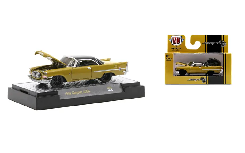 1:64 1957 Chrysler 300C -- Gold/Black -- M2 Machines 1