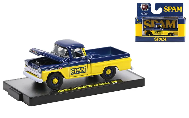 1:64 1959 Chevrolet Apache Fleetside -- Spam -- M2 Machines Detroit Muscle 1