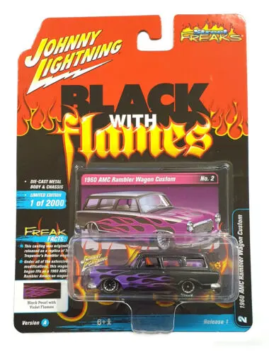 1:64 1960 Amc Rambler Wagon Custom -- Black Pearl With Violet Flames -- Johnny L 1