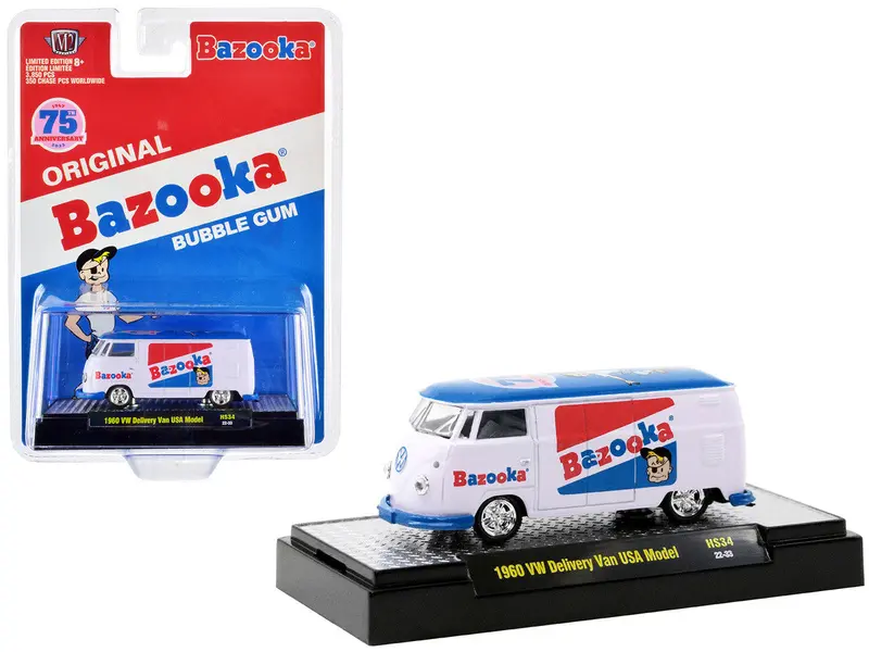1:64 1960 Volkswagen (Vw) Delivery Van -- Bazooka Bubble Gum -- M2 Machines 1