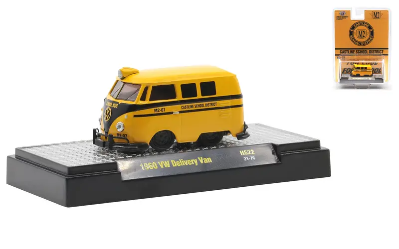 1:64 1960 Vw Delivery Van Shorty -- School Bus -- M2 Machines 1