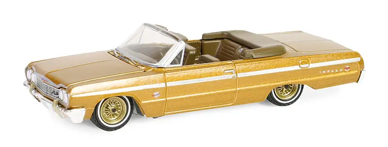 1:64 1964 Chevrolet Impala Convertible -- Gold -- California Lowriders 1