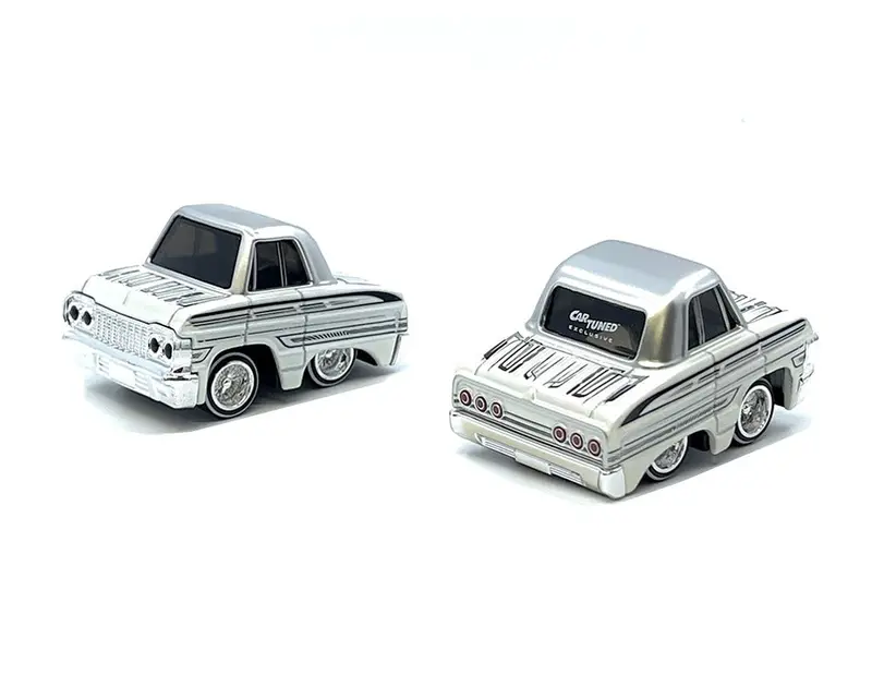 1:64 1964 Chevrolet Impala Lowrider -- White -- Cartuned: Mijo Exclusive Series 1