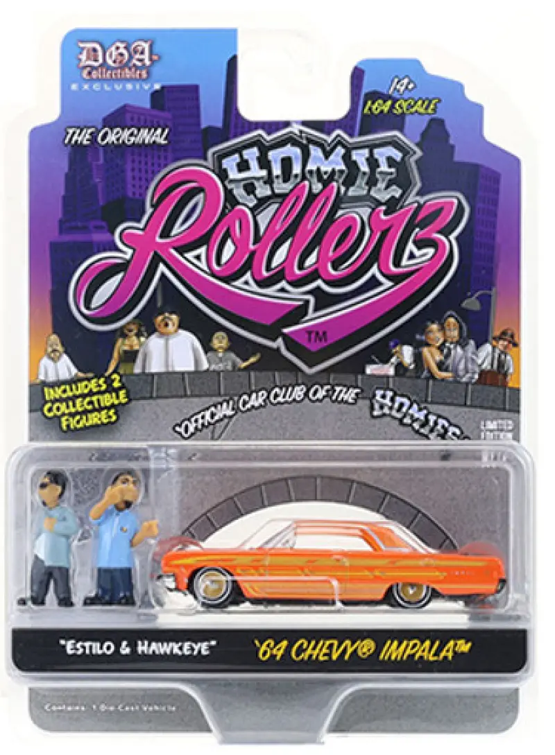 1:64 1964 Chevrolet Impala - Orange - Homie Rollerz Series 1 -- Greenlight X Dga 1