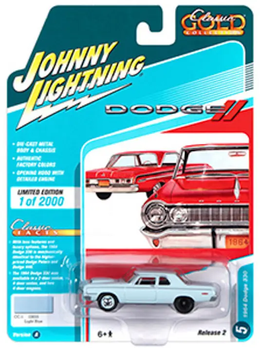 1:64 1964 Dodge 330 -- Light Blue -- Johnny Lightning 1