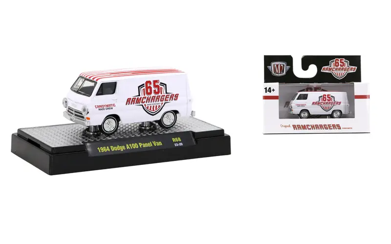 1:64 1964 Dodge A100 Panel Van -- 65 Ramchargers -- M2 Machines Detroit Muscle 1