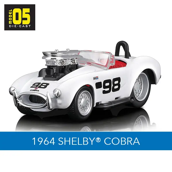 1:64 1964 Shelby Cobra -- White -- Muscle Machines 1