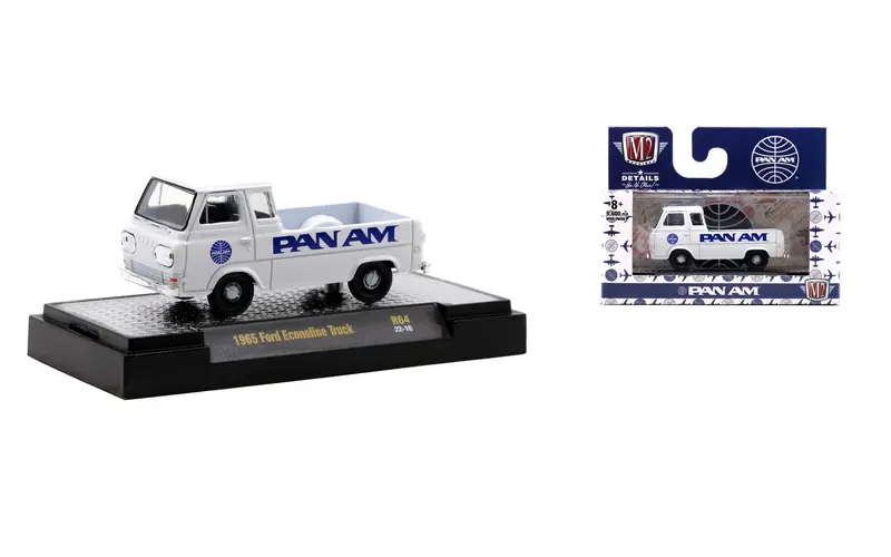 1:64 1965 Ford Econoline Truck -- Pan Am White -- M2 Machines 1