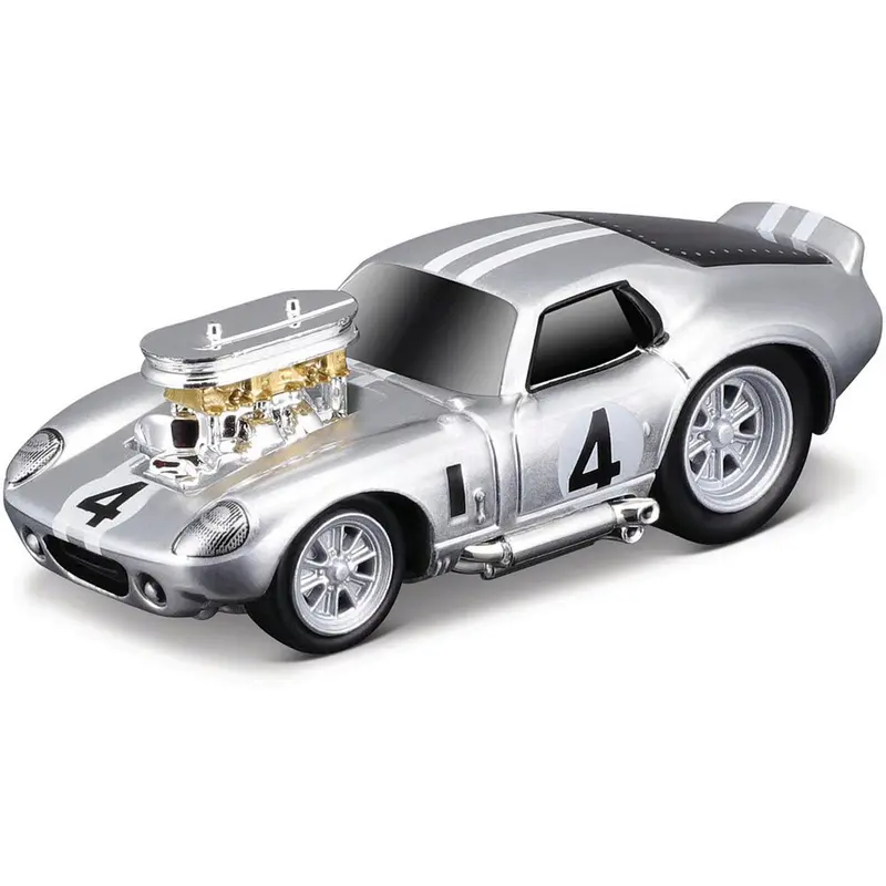 1:64 1965 Shelby Daytona Coupe -- #4 Silver -- Muscle Machines 1