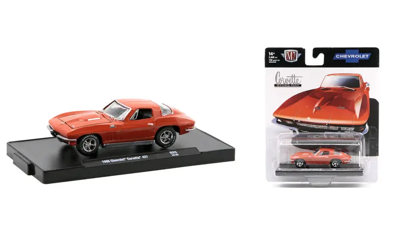 1:64 1966 Chevrolet Corvette 427 -- Orange -- M2 Machines Auto Drivers 93 1