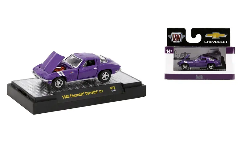 1:64 1966 Chevrolet Corvette 427 -- Purple -- M2 Machines 1