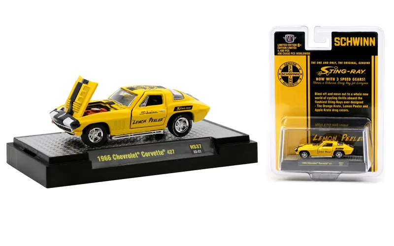 1:64 1966 Chevrolet Corvette 427 -- Schwinn Lemon Peeler -- M2 Machines 1