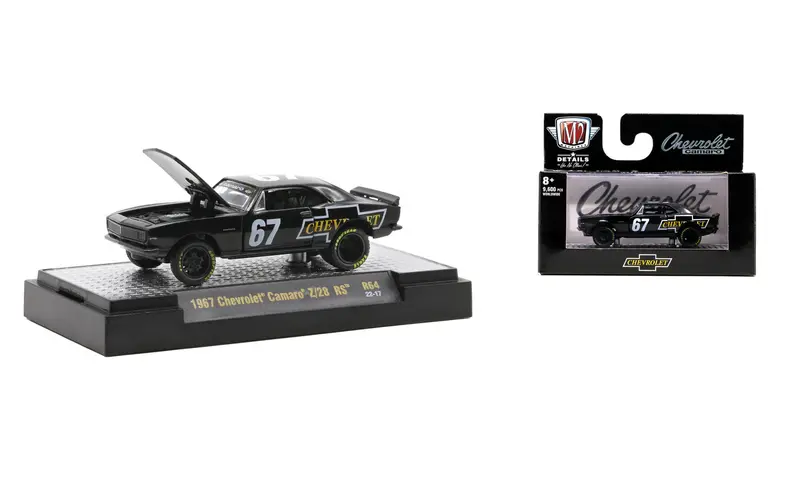 1:64 1967 Chevrolet Camaro Z/28 Rs -- Black -- M2 Machines 1
