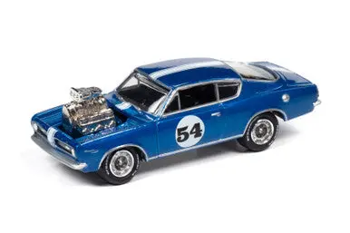 1:64 1967 Plymouth Barracuda -- Metallic Deep Water Blue -- Johnny Lightning 2