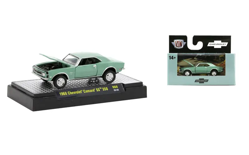 1:64 1968 Chevrolet Camaro Ss 350 -- Green -- M2 Machines Detroit Muscle 1