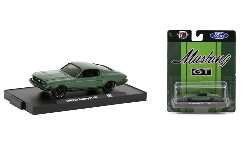 1:64 1968 Ford Mustang Gt 390 -- Green -- M2 Machines 1