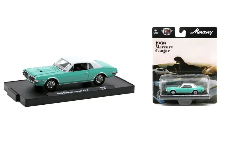 1:64 1968 Mercury Cougar Xr-7 -- Turquoise -- M2 Machines Auto Drivers 94 1