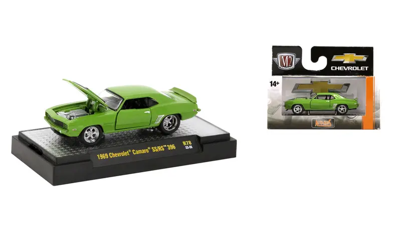 1:64 1969 Chevrolet Camaro Ss/Rs 396 -- Green -- M2 Machines 1