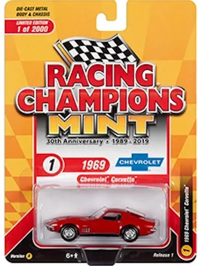 1:64 1969 Chevrolet Corvette -- Red -- Johnny Lightning 1