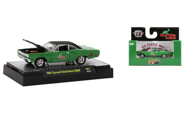 1:64 1969 Plymouth Road Runner Hemi -- Turtle Wax -- M2 Machines Detroit Muscle 1