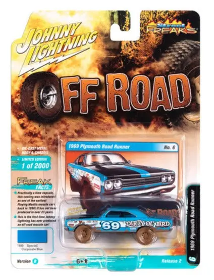 1:64 1969 Plymouth Road Runner -- Special Corporate Blue -- Johnny Lightning 1