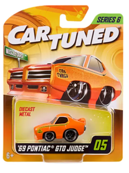 1:64 1969 Pontiac Gto Judge -- Orange -- Cartuned: Mainline Series 6 1
