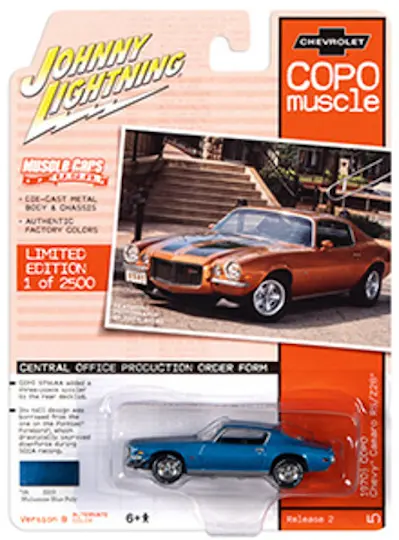 1:64 1970 ½ Chevrolet Copo Camaro Rs/Z28 - Mulsanne Blue Poly - Johnny Lightning 1