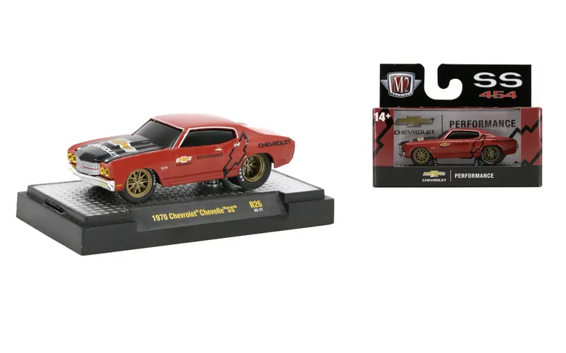 1:64 1970 Chevrolet Chevelle Ss -- Red -- M2 Machines Ground-Pounders 1
