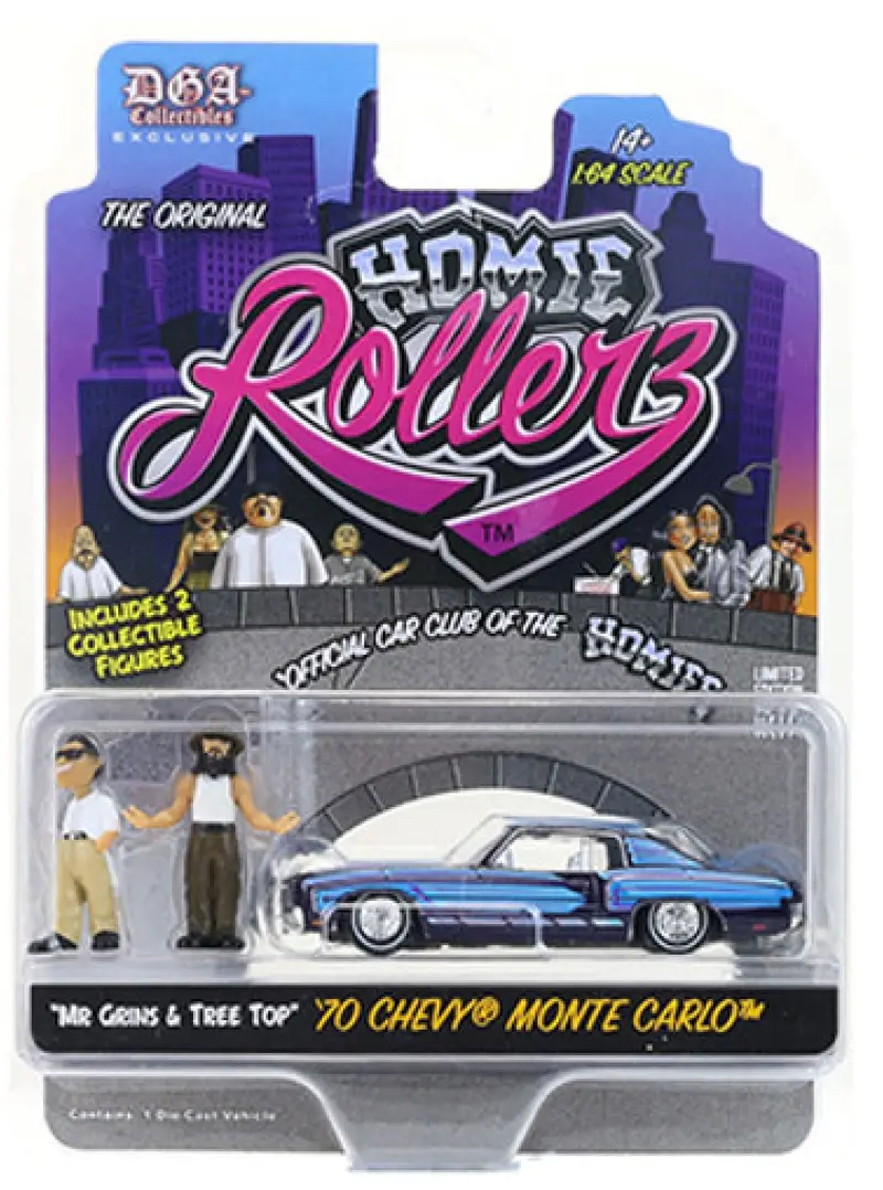 1:64 1970 Chevrolet Monte Carlo Blue - Homie Rollerz Series 1 - Greenlight X Dga 1