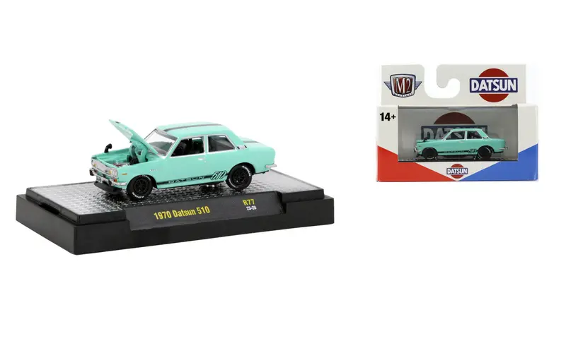 1:64 1970 Datsun 510 -- Turquoise -- M2 Machines Auto Thentics 77 1