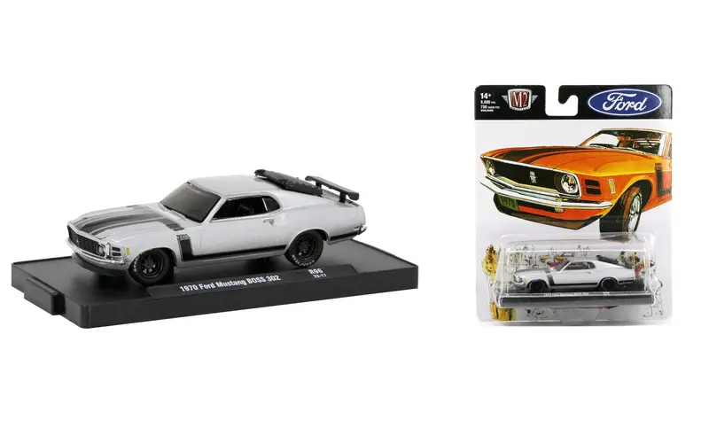 1:64 1970 Ford Mustang Boss 302 -- Grey -- M2 Machines Auto Drivers 96 1